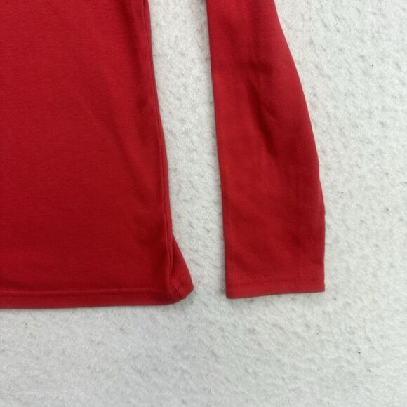 Crystal Kobe Christmas Shirt Womens Small S Red White Snowflake Long Sleeve - Picture 6 of 12